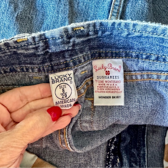 Lucky Brand raw hem denim mini skirt 8 - Picture 4 of 8